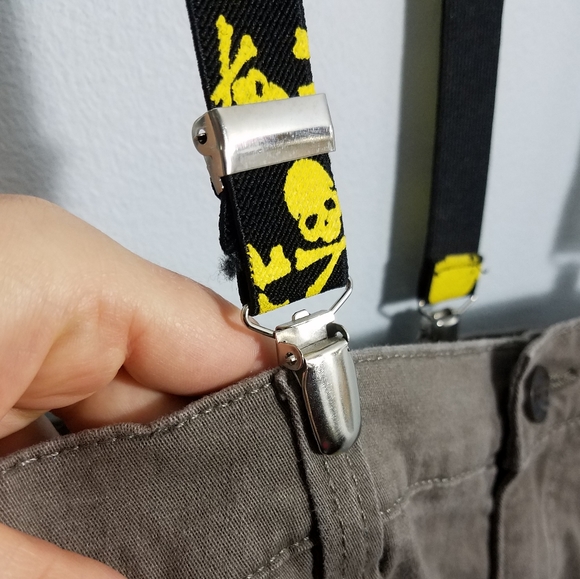 💰 Fun pirate skull ☠ suspenders, boys/men - Picture 3 of 9